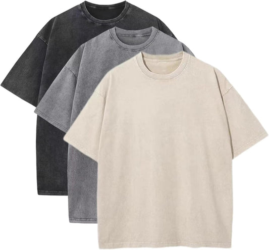 3 Pcs Oversized T shirts for Women Casual Vintage Baggy Boxy Short Sleeve Cotton Tee Shirts Loose Fitting Tops
