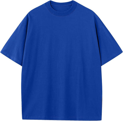 Mens Oversized T-Shirts Fashion Loose Fit Crewneck Tshirt Streetwear Heavyweight Short Sleeve Tee Shirt Gym Workout Tops