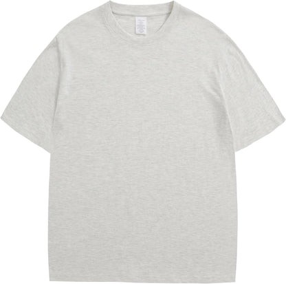 Mens Oversized T-Shirts Fashion Loose Fit Crewneck Tshirt Streetwear Heavyweight Short Sleeve Tee Shirt Gym Workout Tops