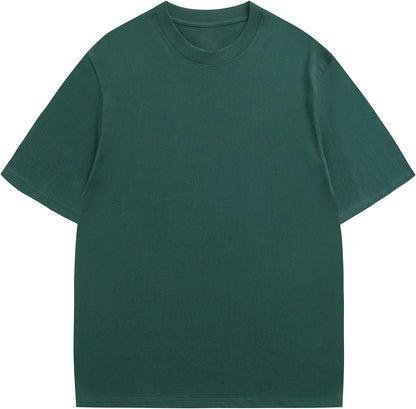 Mens Oversized T-Shirts Fashion Loose Fit Crewneck Tshirt Streetwear Heavyweight Short Sleeve Tee Shirt Gym Workout Tops